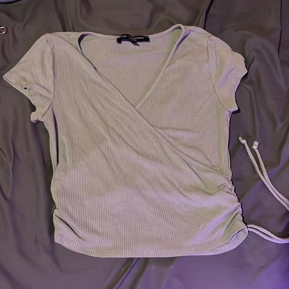 ONE CLOTHING wrap tank top with tie side